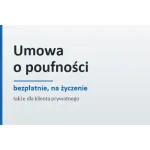 Bezpłatna umowa o zachowaniu poufności Bezpłatna umowa o zachowaniu poufności