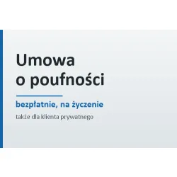 Bezpłatna umowa o zachowaniu poufności