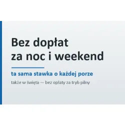 Bez dopłat za noc, weekend i święta